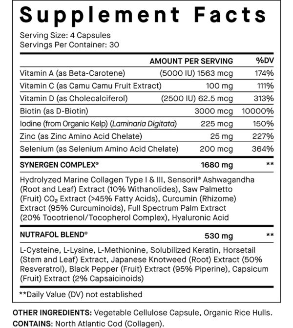 Nutrafol supplement facts